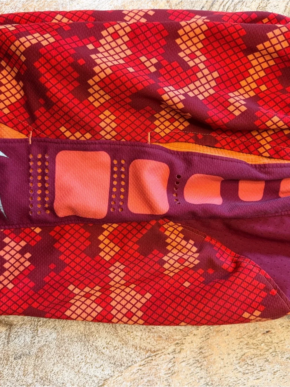 Nike Kids Red & Orange Patterned Athletic Shorts